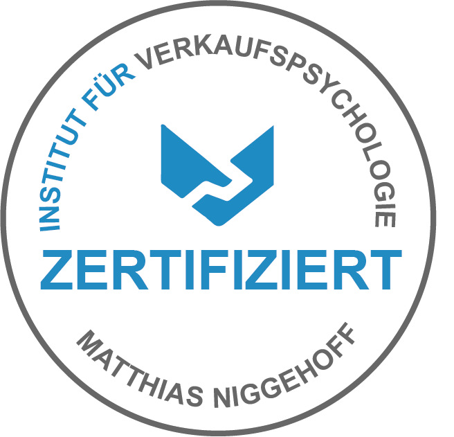 Zertifiziert vom Institut f&uuml;r Verkaufspsychologie, Matthias Niggehoff