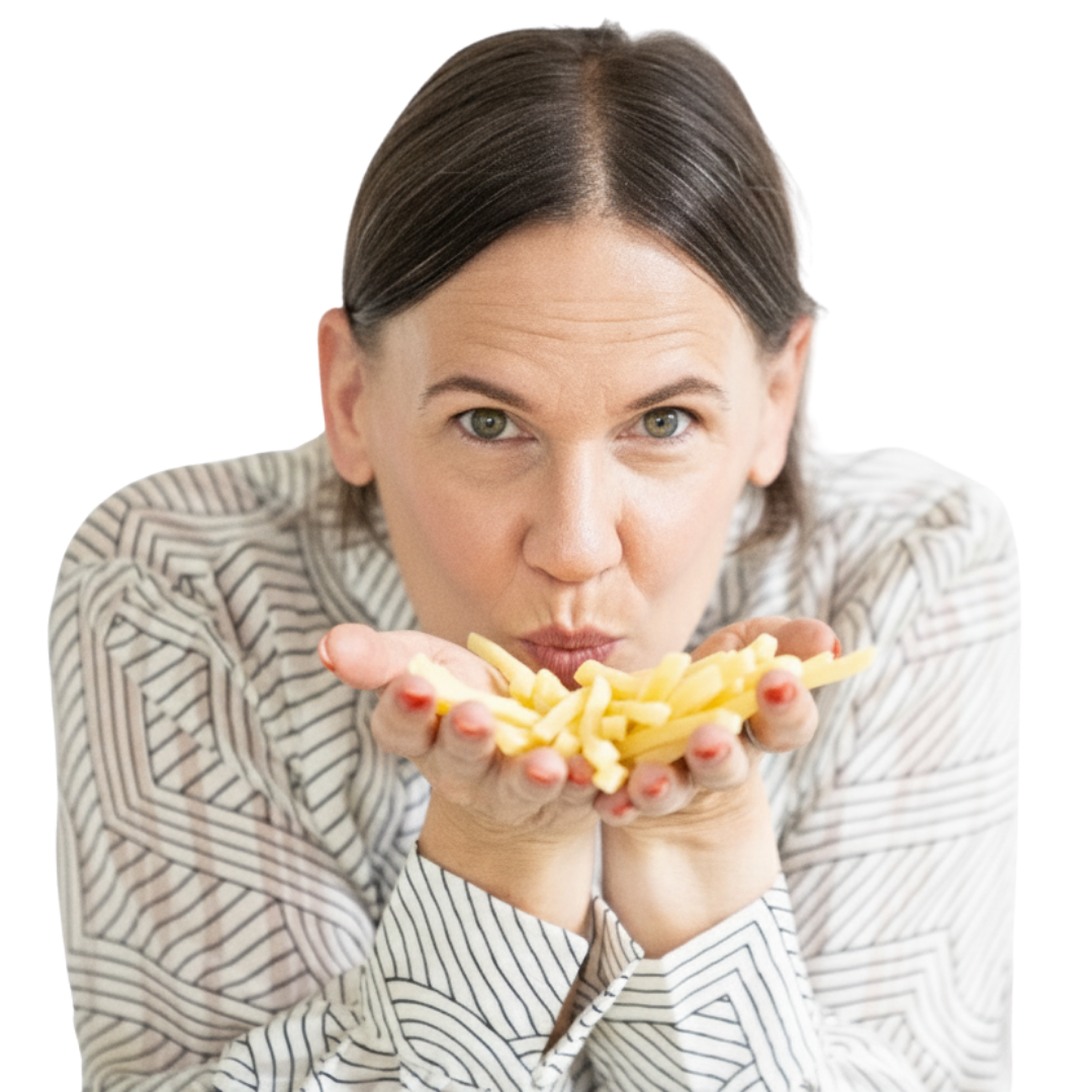 Laura Gintar mit Pommes
