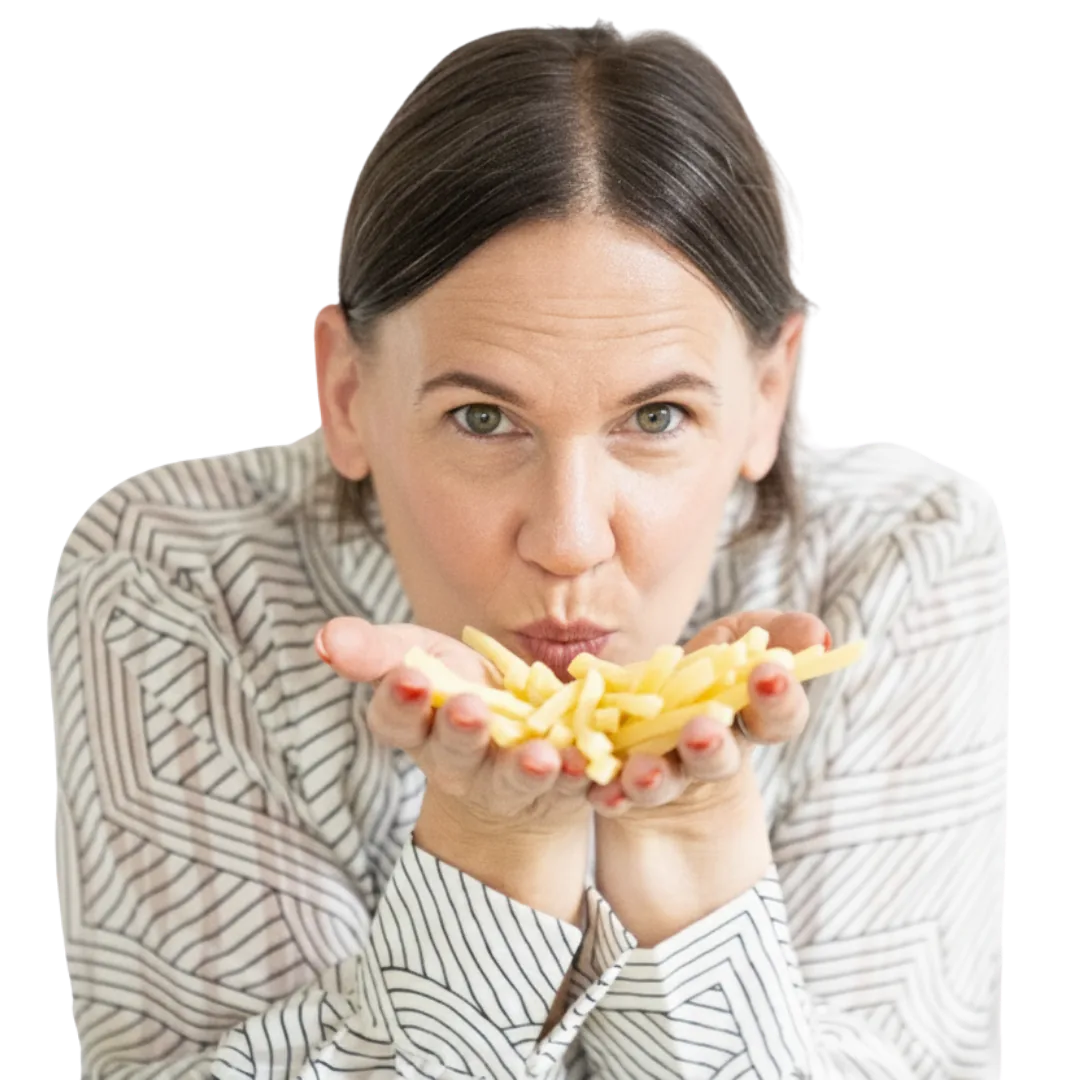 Laura Gintar mit Pommes